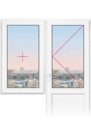 Балконный блок Rehau Blitz 1440x2200 - фото - 1